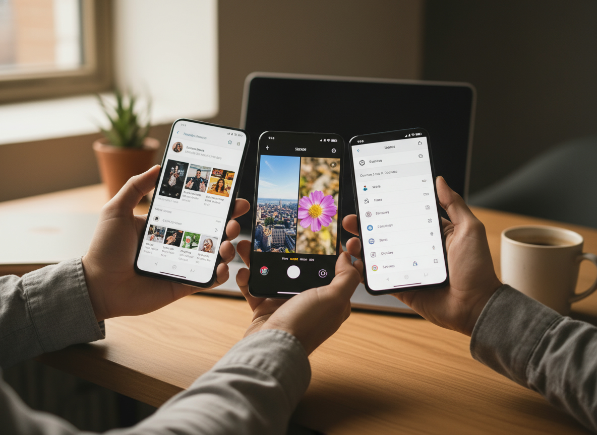 Smartphones HONOR comparés sur une table de choix